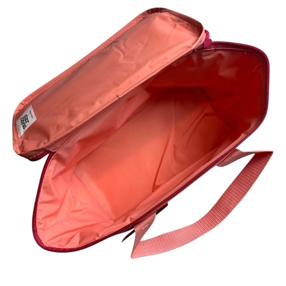 Trader Joe’s Peach Coral Orange Mini Insulated Tote Bag Lunch Box New With Tags - Picture 3 of 7